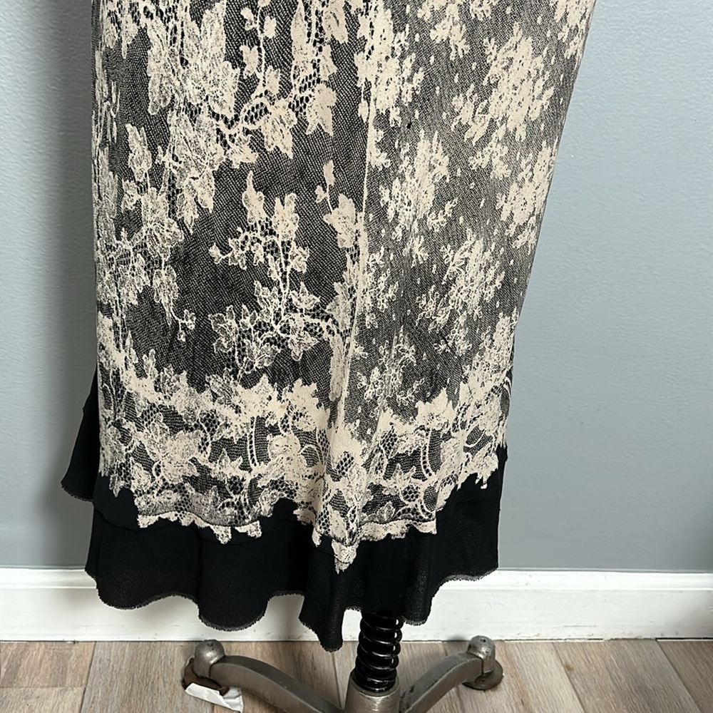 Silk JAGODA KURSA Hand Painted Maxi Soft Skirt size M, Made in France - Picture 13 of 16